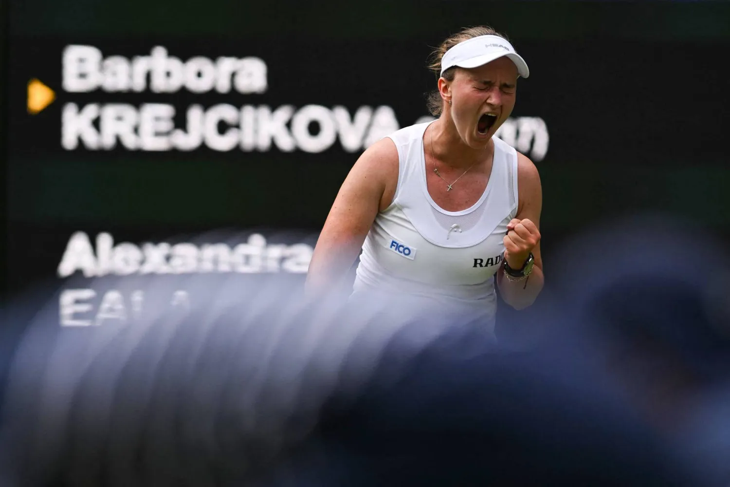 حاملة اللقب باربورا كريتشيكوفا تتألق في ويمبلدون (أ.ف.ب)