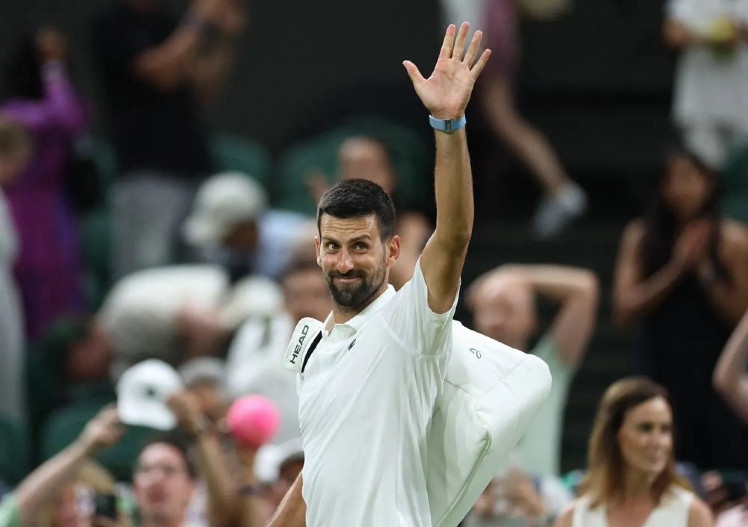  Tennis - Wimbledon - All England Lawn Tennis and Croquet Club, London, Britain - July 1, 2025 Serbia's Novak Djokovic leaves the court after winning his first round match against France's Alexandre Muller. (Reuters)