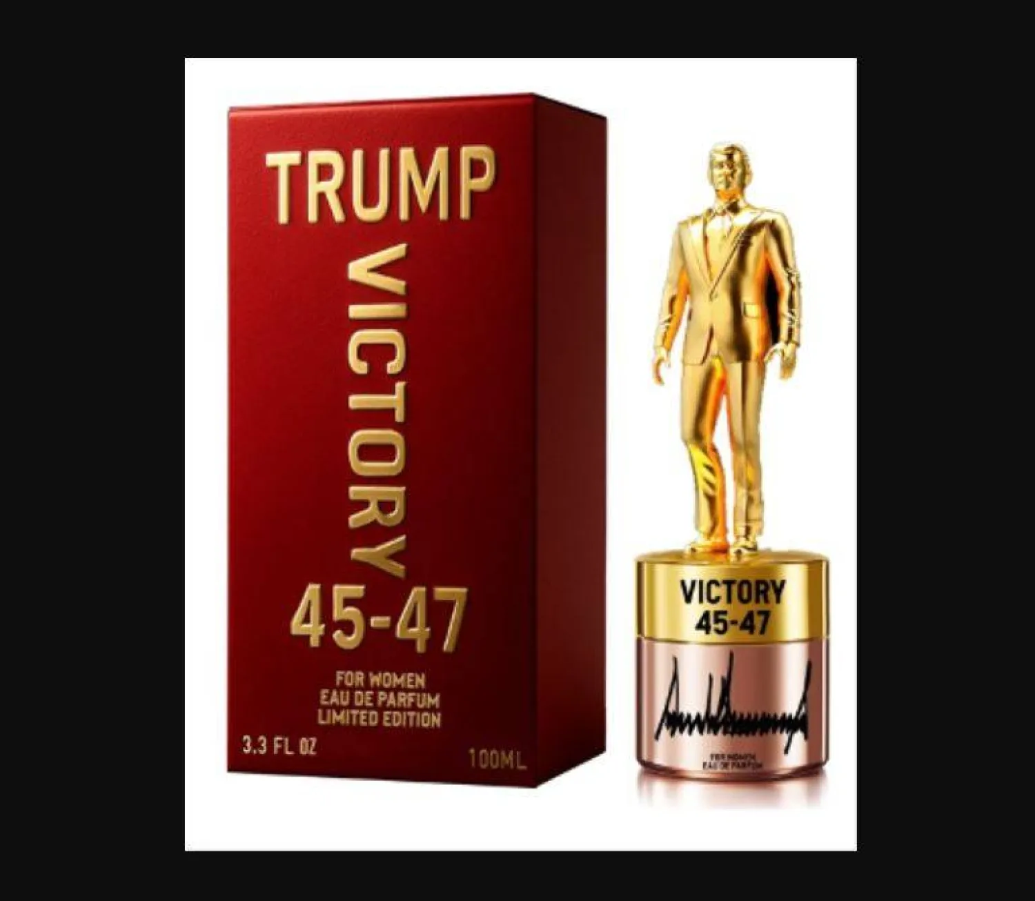 صورة لمجسم العطر الذي أعلن عنه الرئيس الأميركي دونالد ترمب (تروث سوشيال)