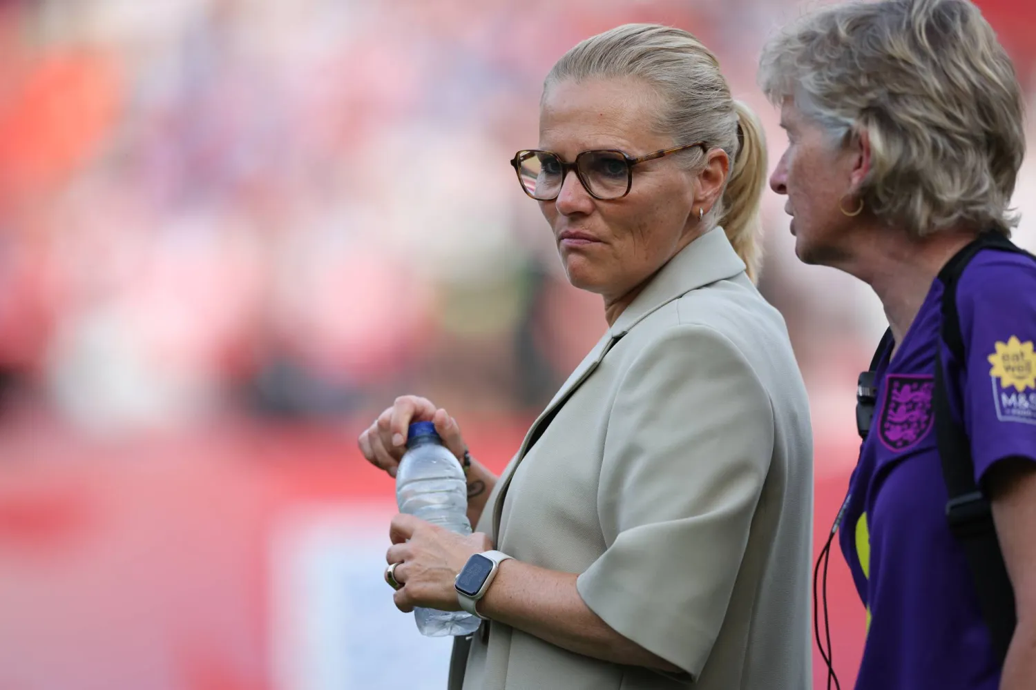 الهولندية سارينا فيغمان، مدربة منتخب إنجلترا للسيدات (إ.ب.أ) 