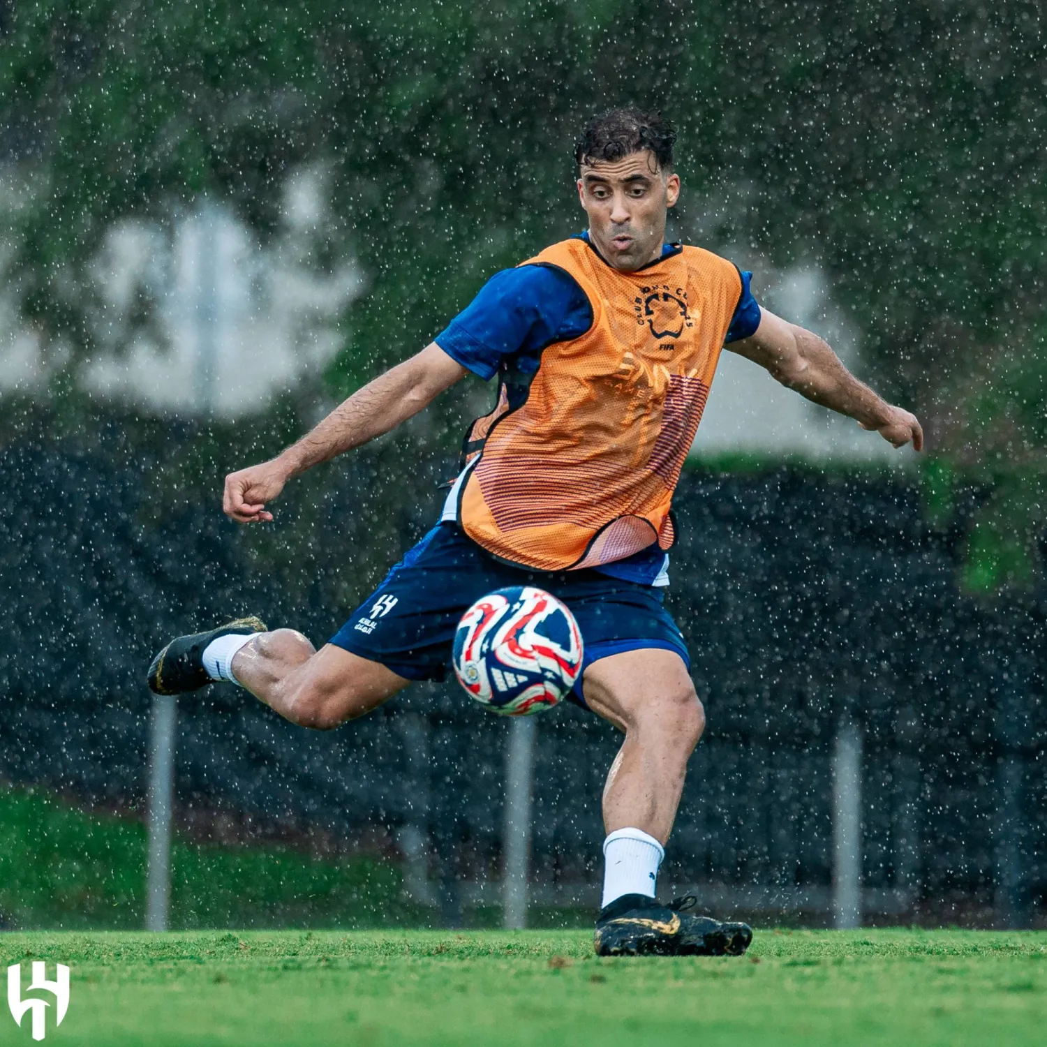 حمد الله خلال تدريبات الهلال الأخيرة (نادي الهلال)