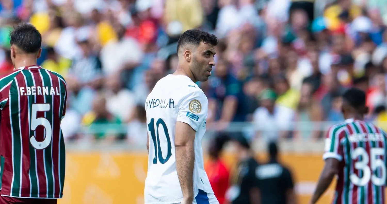 عبد الرزاق حمد الله خلال مواجهة فلومينينسي (نادي الهلال) 