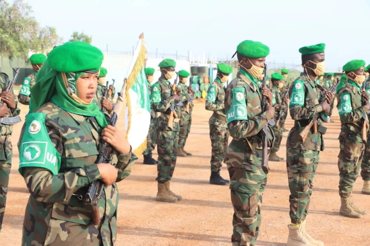 قوات جيبوتية ضمن بعثة الاتحاد الأفريقي العاملة في الصومال (أرشيفية - وكالة الأنباء الصومالية)