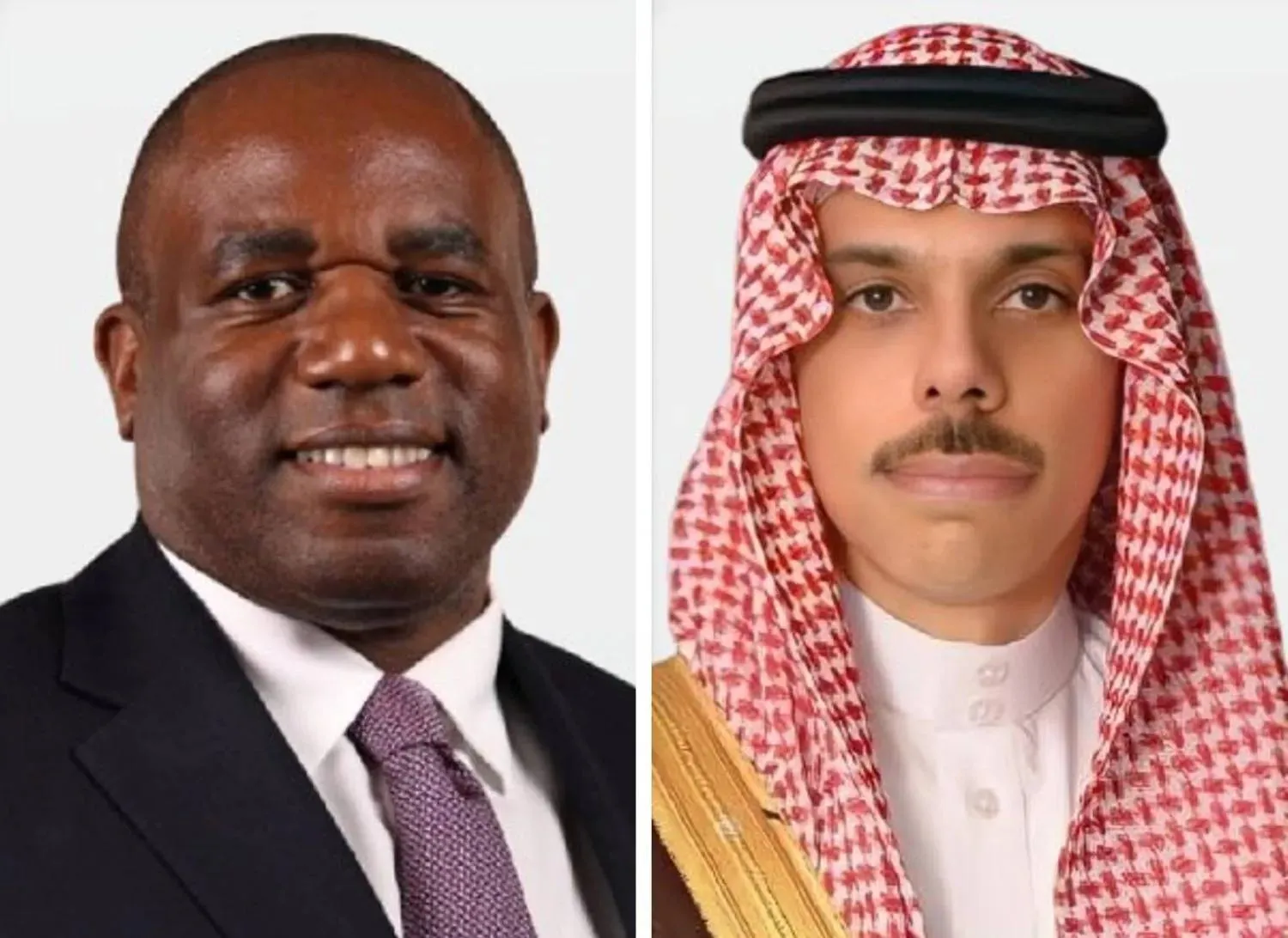 الأمير فيصل بن فرحان والوزير ديفيد لامي (الخارجية السعودية)