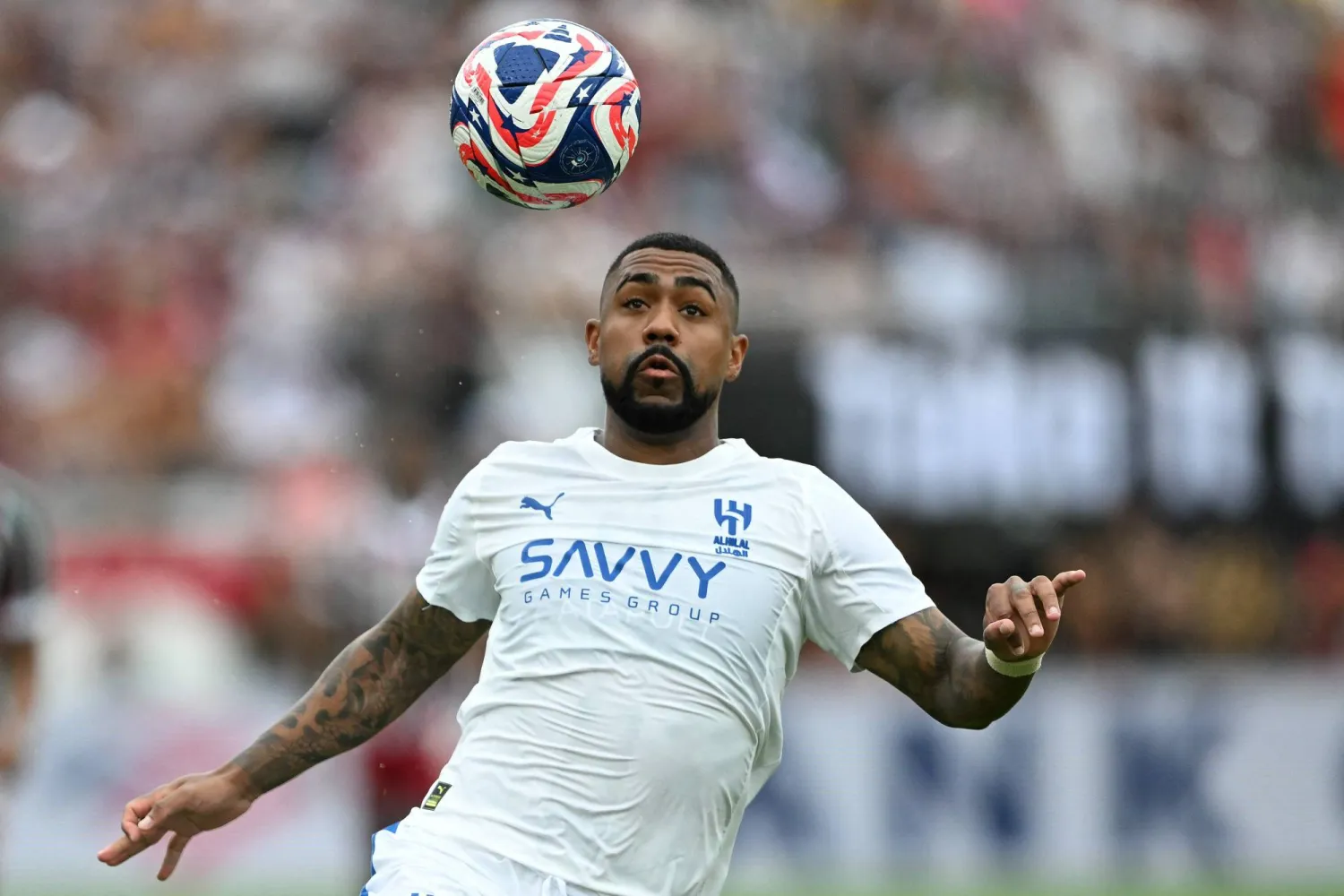 البرازيلي مالكوم دي أوليفيرا لاعب الهلال (أ.ف.ب) 