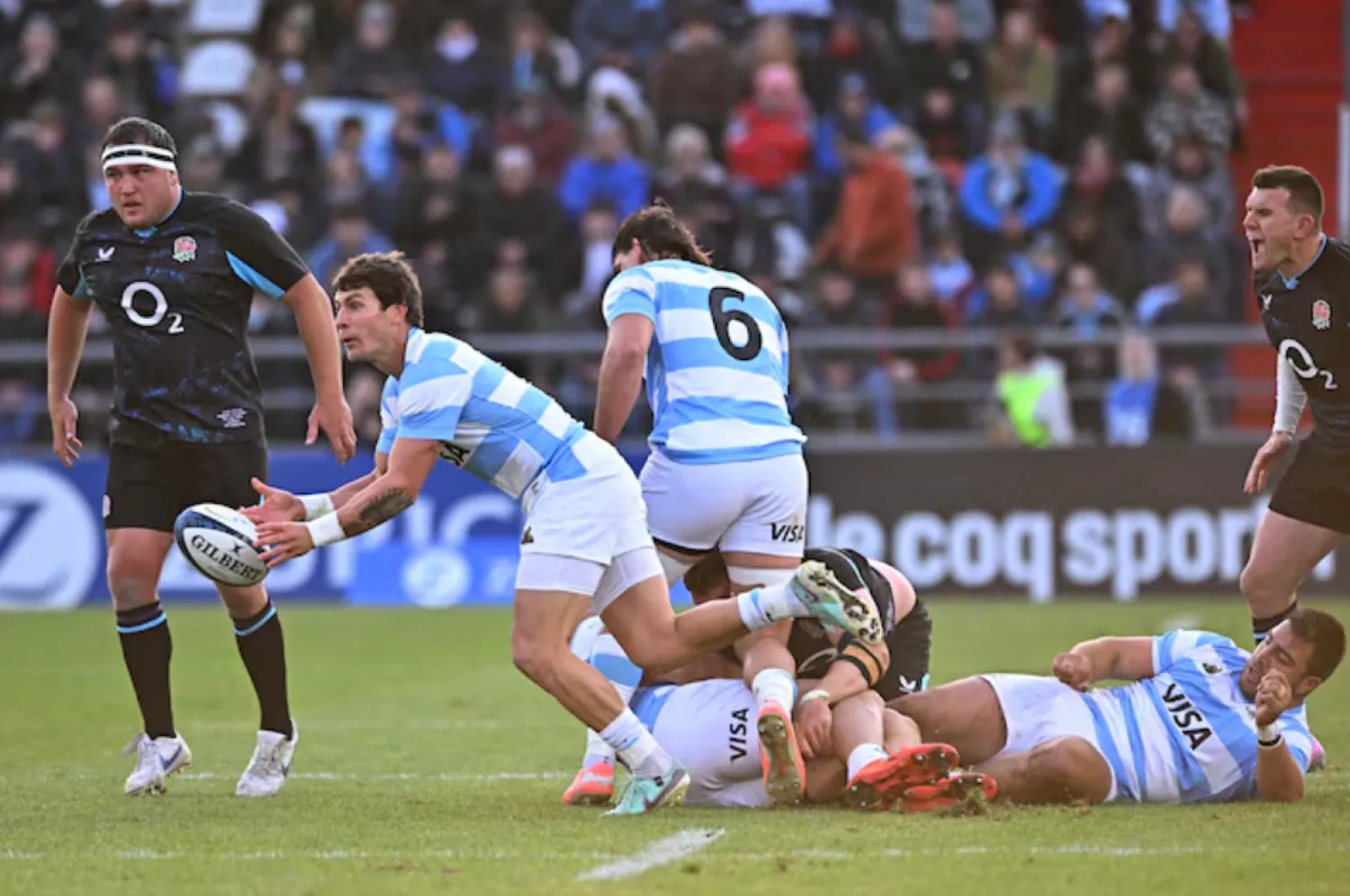 Rugby Union - Rugby - Argentina v England - Estadio Jorge Luis Hirschi, La Plata, Argentina - July 5, 2025 Argentina's Gonzalo Bertranou in action REUTERS/Rodrigo Valle/File Photo 