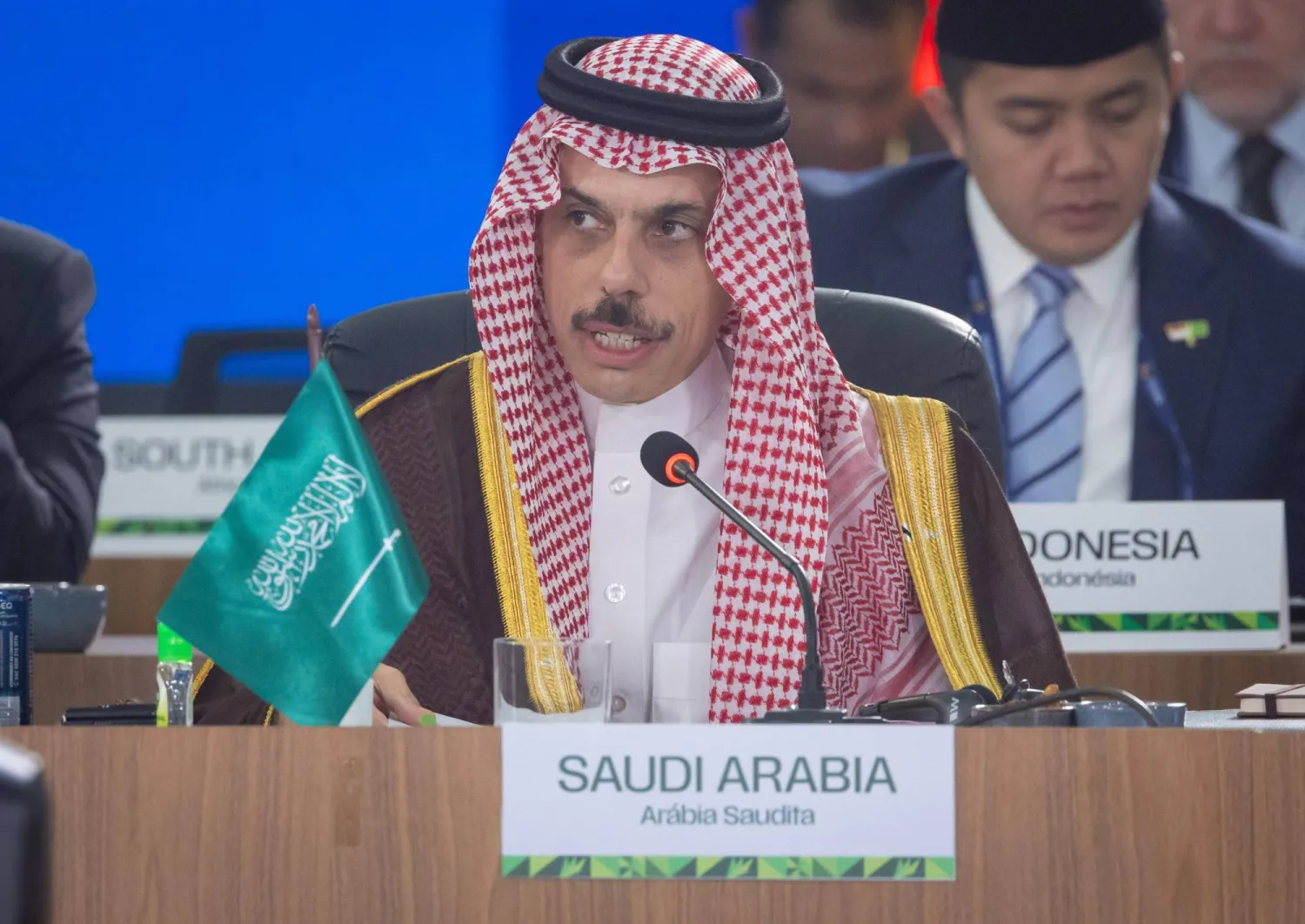 وزير الخارجية السعودي أعرب عن تطلع بلاده إلى بناء تعاون مثمر عبر المنصات متعددة الأطراف من أجل مستقبل يزخر بمزيد من الفرص والتنمية المشتركة (واس)