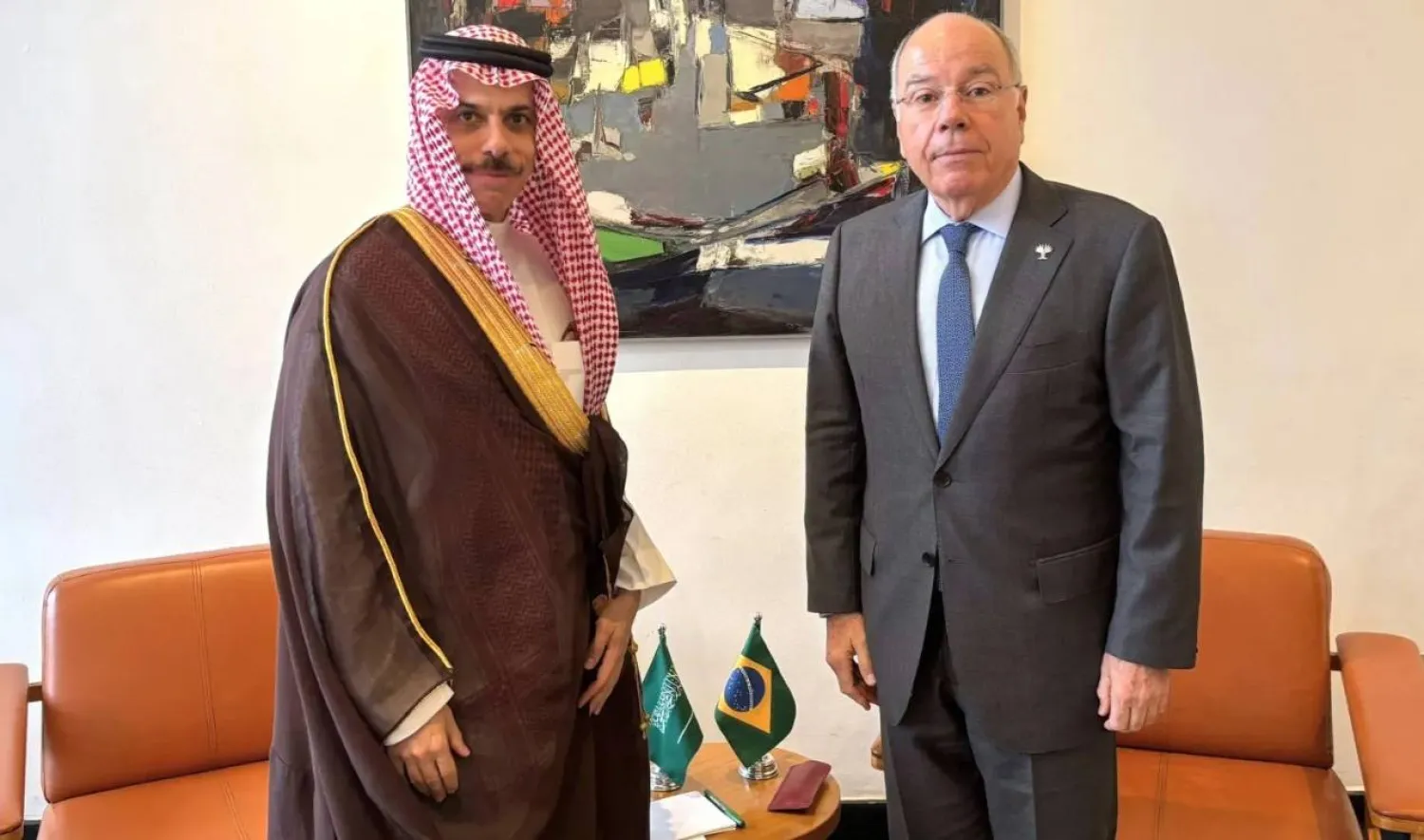 The Saudi Minister of Foreign Affairs has met with his Brazilian counterpart in Rio de Janeiro. SPA

