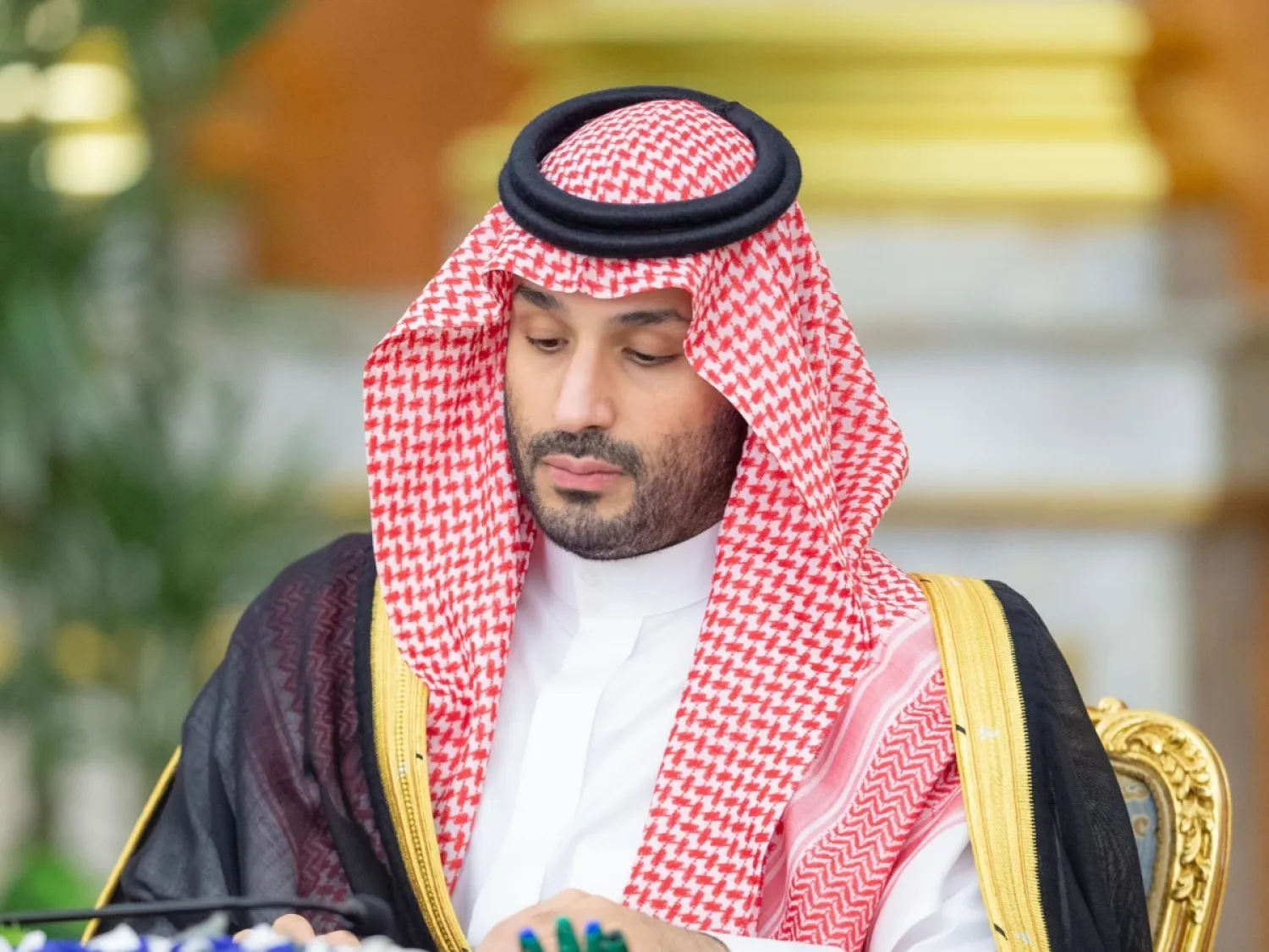 الأمير محمد بن سلمان لدى ترؤسه جلسة مجلس الوزراء في جدة الثلاثاء (واس)
