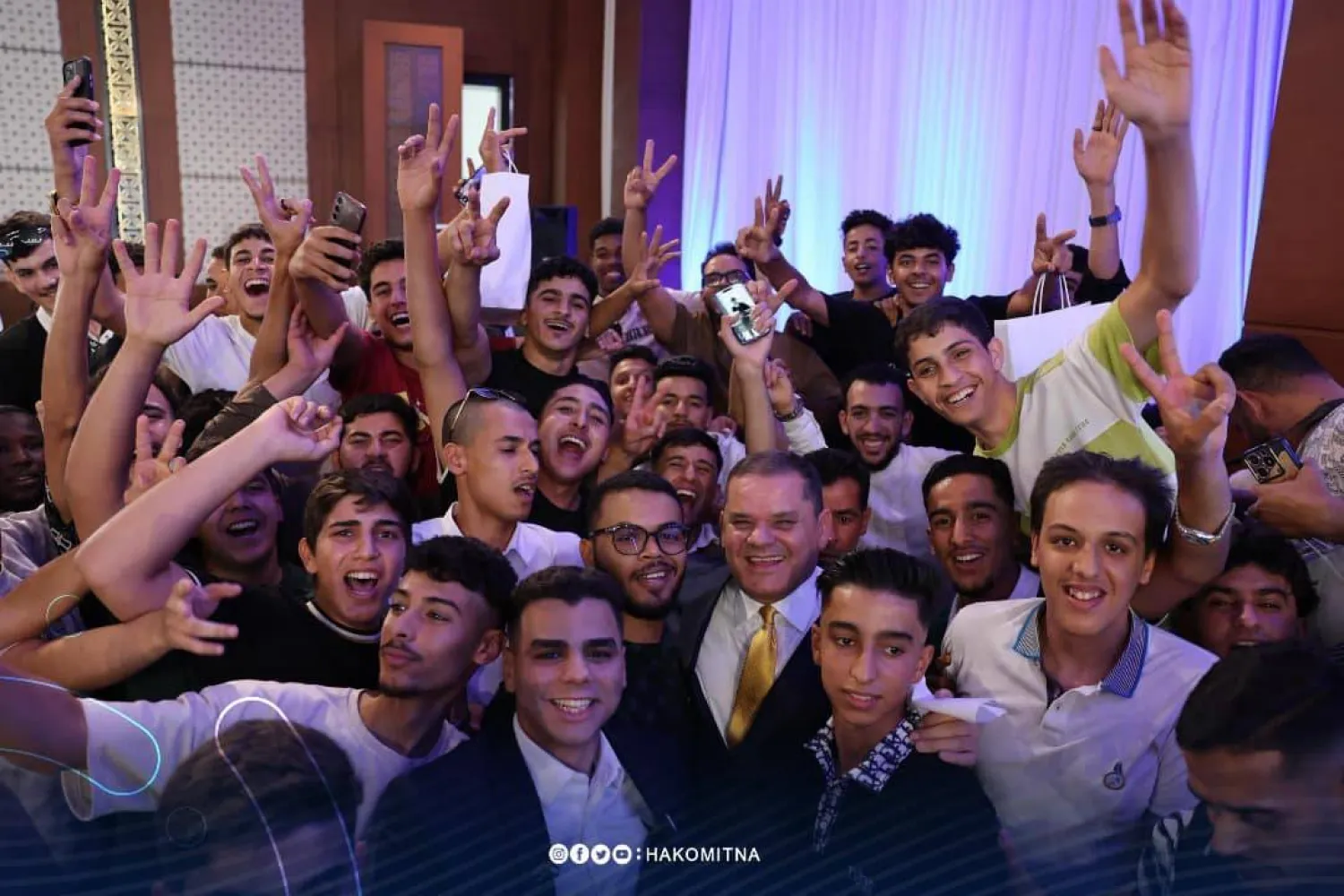 الدبيبة خلال مشاركته في «منتدى الشباب» بطرابلس (حكومة الوحدة)