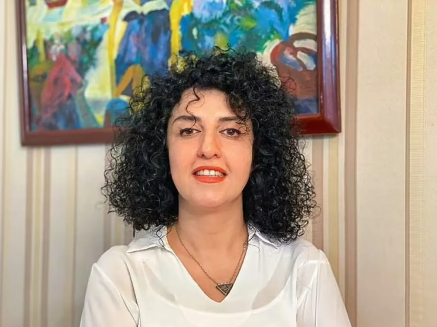 Narges Mohammadi has been jailed repeatedly over the past 25 years - AFP
