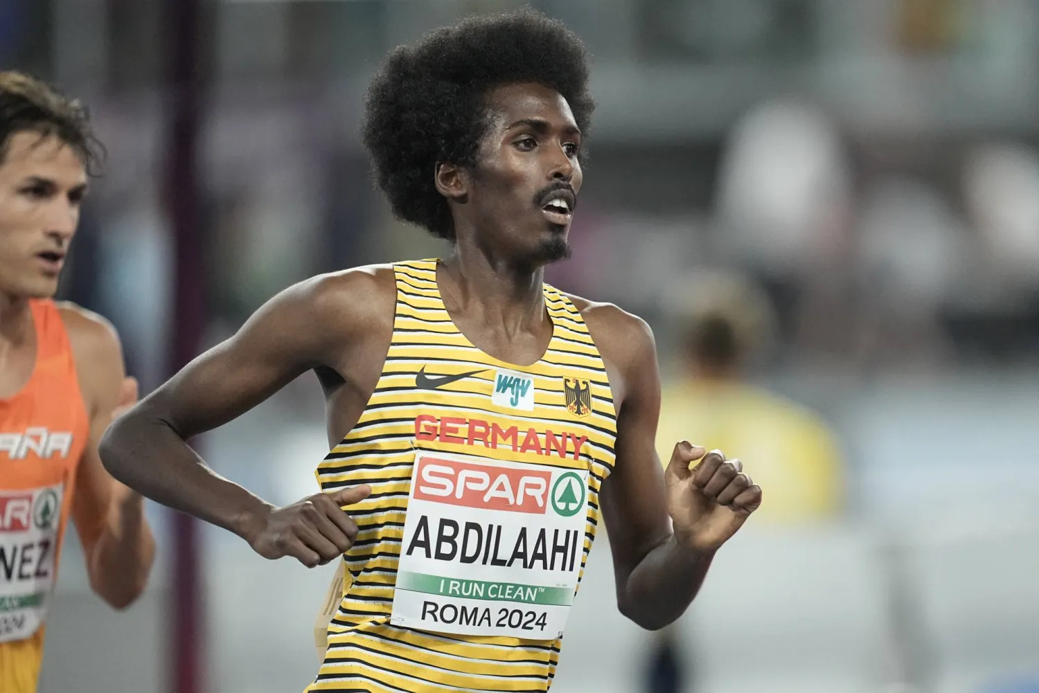 محمد عبدالله خلال السباق (د.ب.أ)