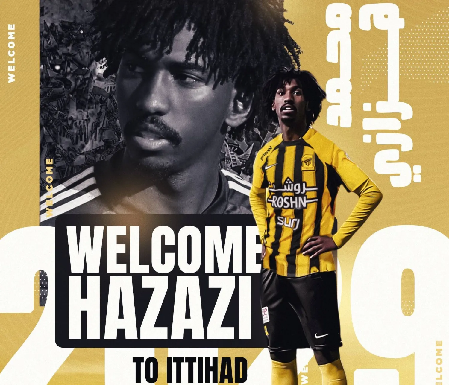 منشور ترحيبي باللاعب بثه نادي الاتحاد عبر حسابه في منصة «إكس» (نادي الاتحاد)