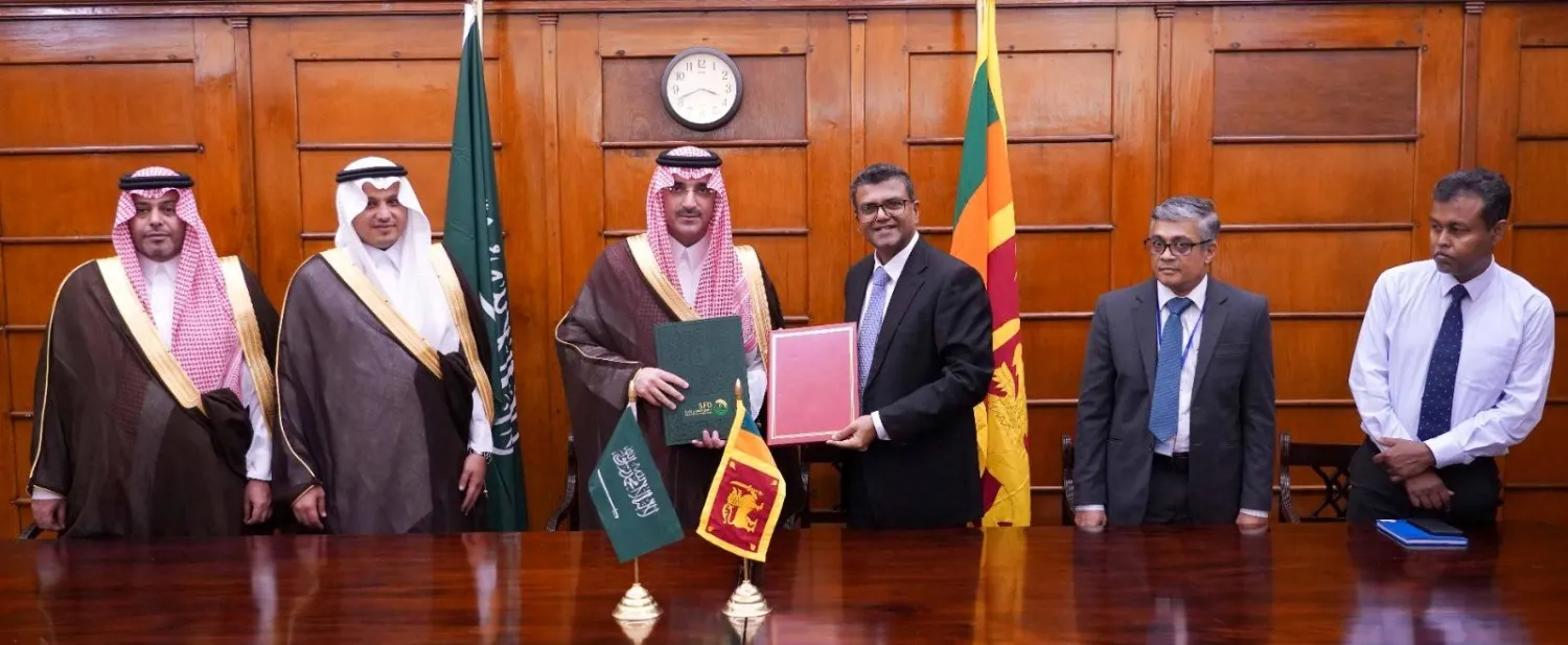 جانب من توقيع الاتفاقيات (وزارة المالية السريلانكية)
