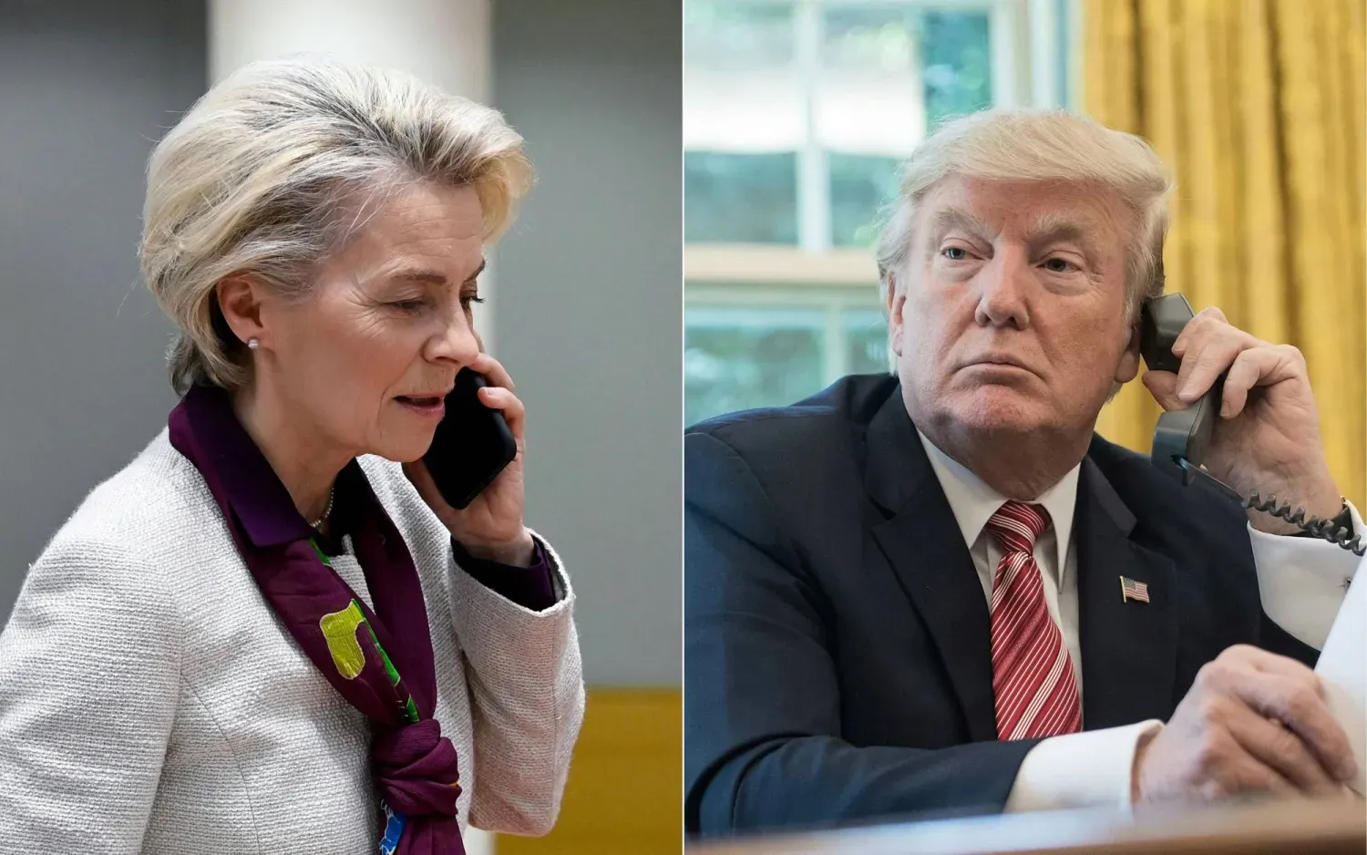 Avrupa Komisyonu Başkanı Ursula von der Leyen ve ABD Başkanı Donald Trump (AFP)