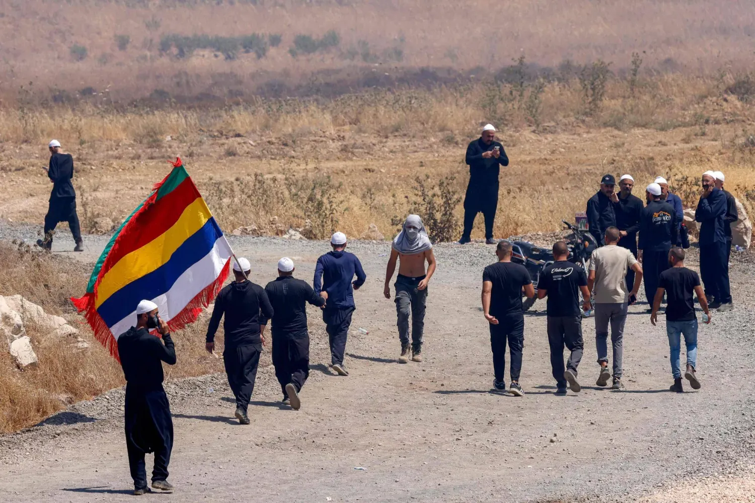 Suriye ve İsrail'den Dürziler işgal altındaki Suriye'nin Golan Tepeleri'ndeki tampon bölgede buluştu (AFP)
