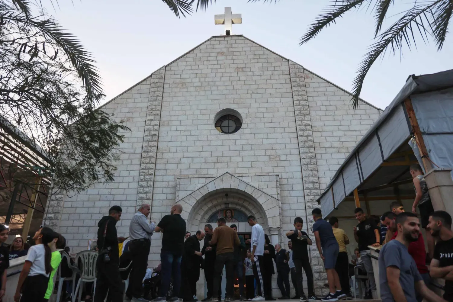 Geçtiğimiz nisan ayında Gazze'deki Kutsal Aile Kilisesi (AFP)