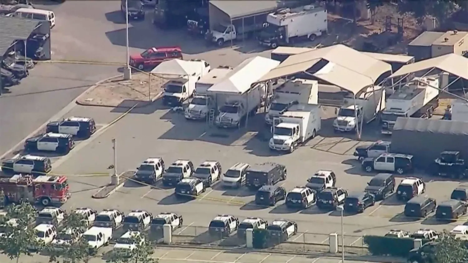 منطقة وقع فيها انفجار في منشأة تدريب أكاديمية مركز بيسكايلوز التابعة لشرطة مقاطعة لوس أنجليس (رويترز)