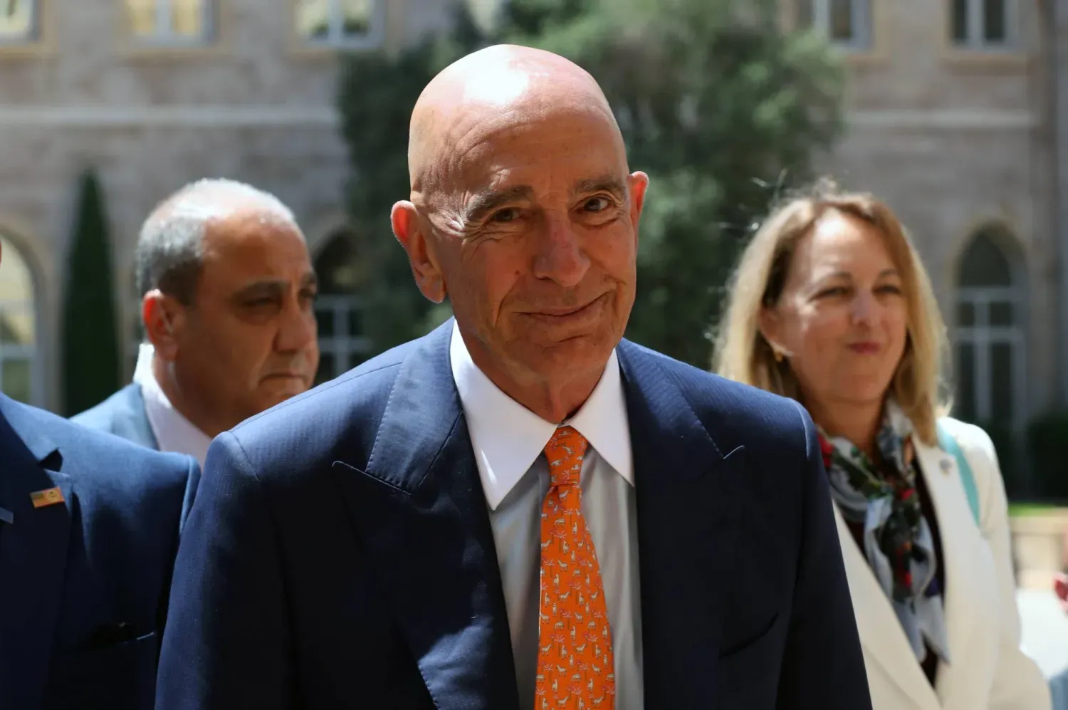 ABD’nin Ankara Büyükelçisi ve Suriye Özel Temsilcisi Tom Barrack, Beyrut'a yaptığı son ziyaret sırasında (EPA)