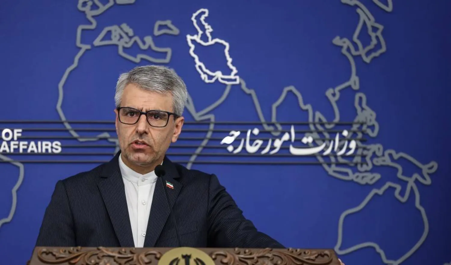 المتحدث باسم «الخارجية» الإيرانية إسماعيل بقائي خلال مؤتمر صحافي (أرشيفية-«إرنا»)