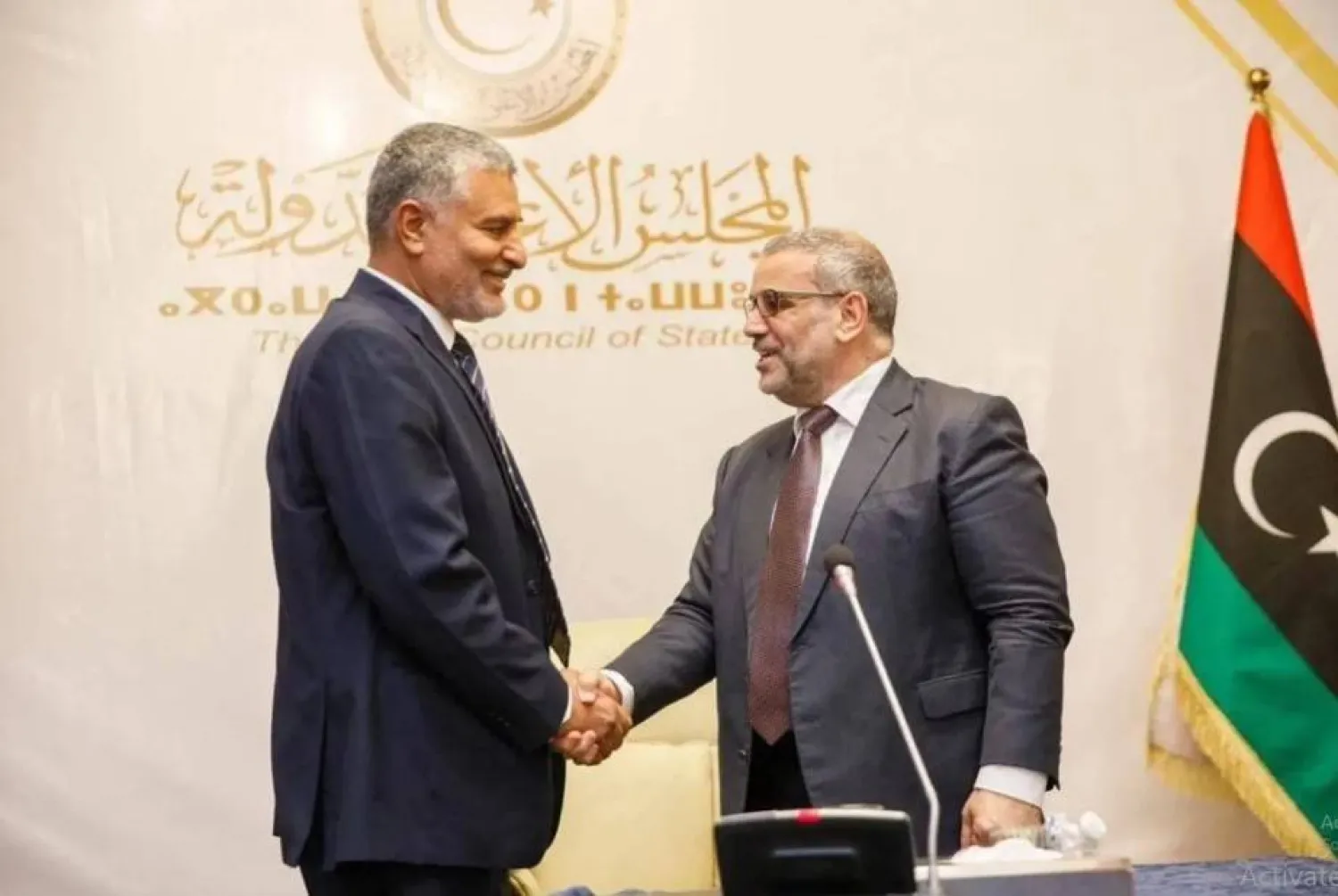  تكالة والمشري خلال انتخابات رئاسة «الأعلى للدولة» عام 2023 (المجلس)