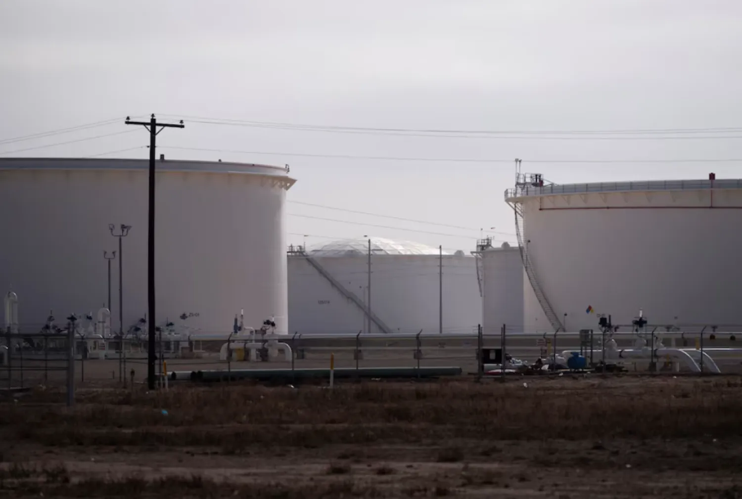 Crude oil storage, a part of the United States' strategic oil reserve, is pictured in the Permian Basin oil field near Midland, Texas, US February 18, 2025. REUTERS/Eli Hartman/File Photo 