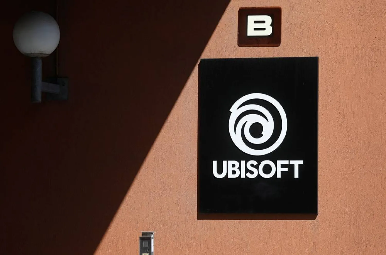 The logo of Ubisoft is seen in Montreuil, near Paris, France, July 13, 2020. (Reuters)