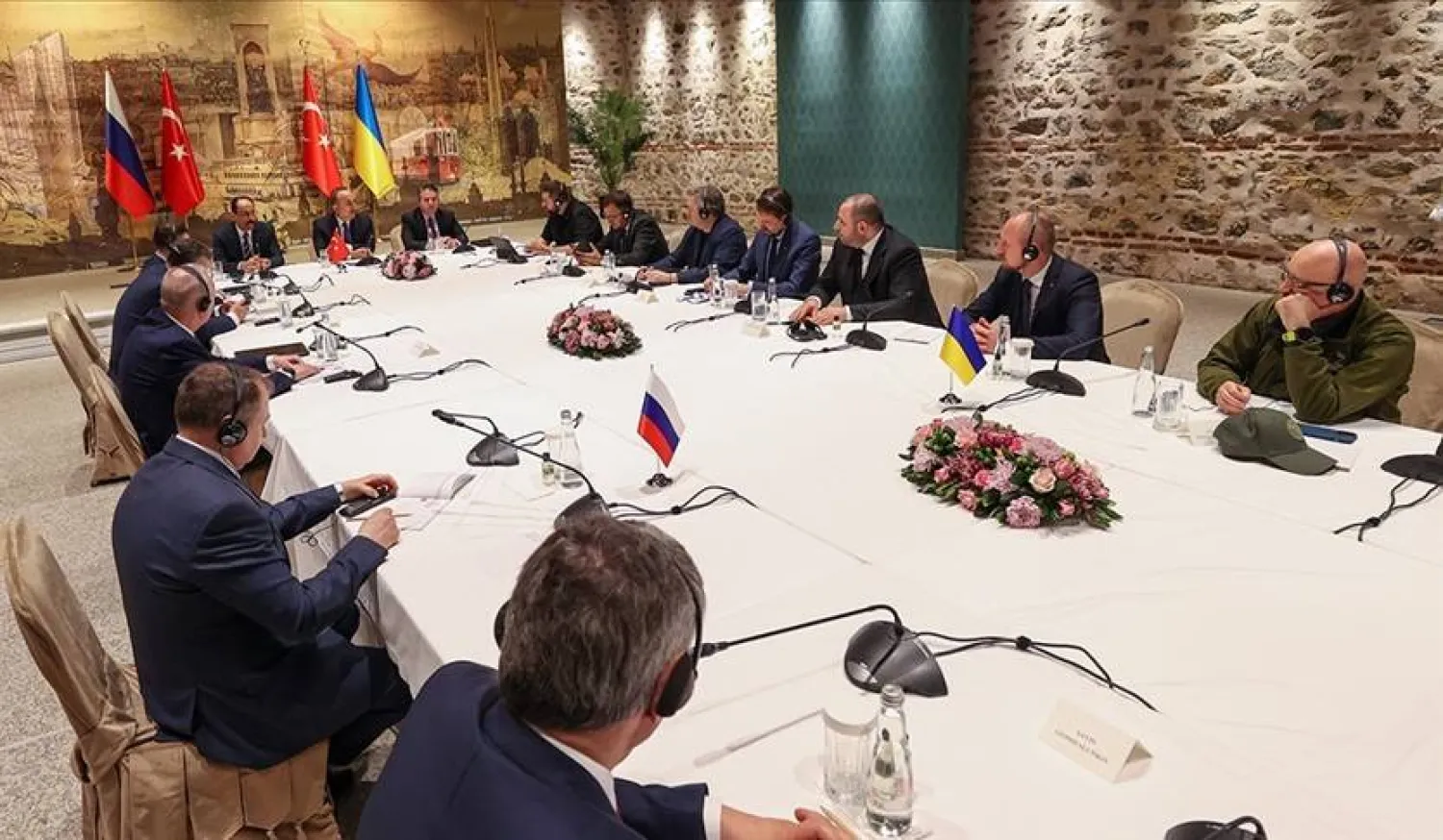 جانب من المحادثات الروسية - الأوكرانية في إسطنبول خلال مارس 2022 (الرئاسة التركية)