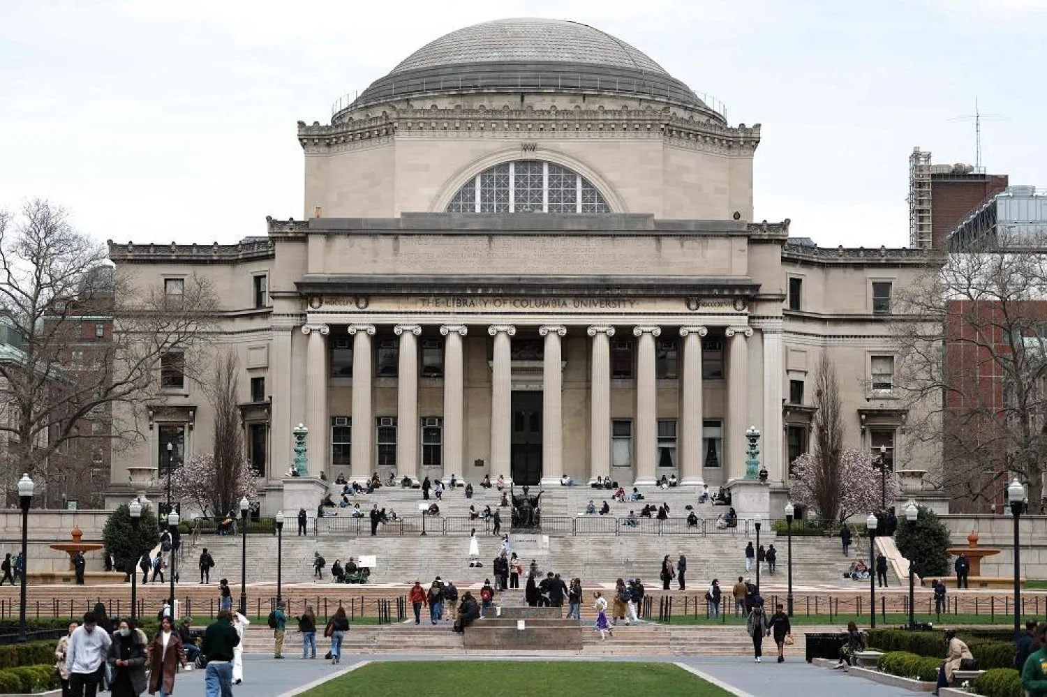 Students are seen on the campus of Columbia University on April 14, 2025, in New York City. (AFP)