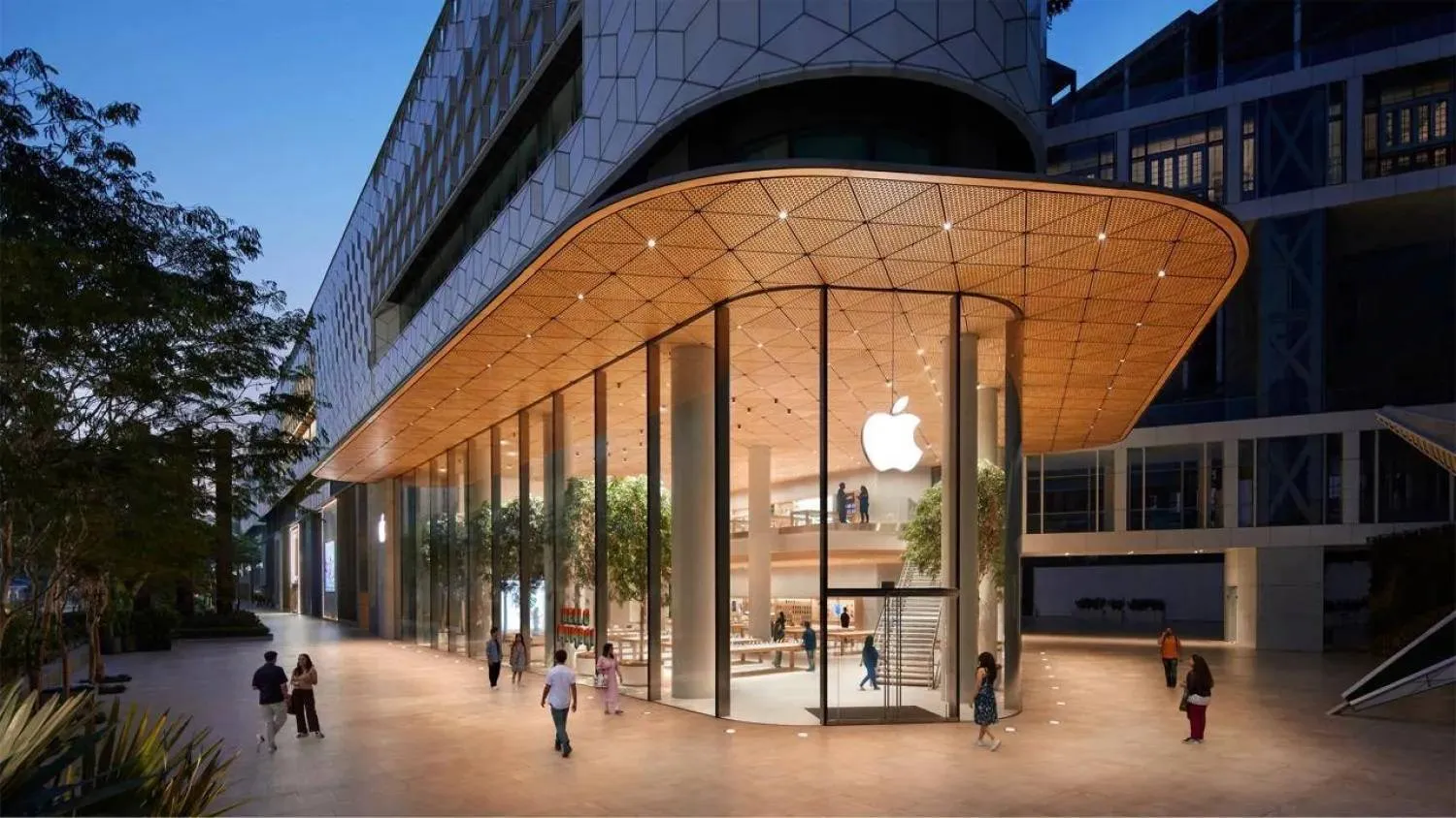A concept image of the Apple Store. (Asharq Al-Awsat) 