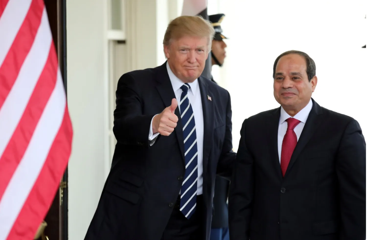 ترمب خلال استقباله السيسي في واشنطن عام 2019 (الرئاسة المصرية)