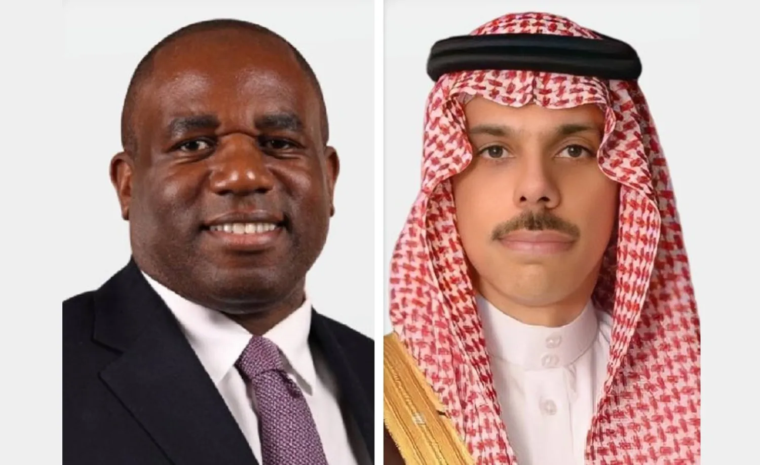 الأمير فيصل بن فرحان والوزير ديفيد لامي (الخارجية السعودية)