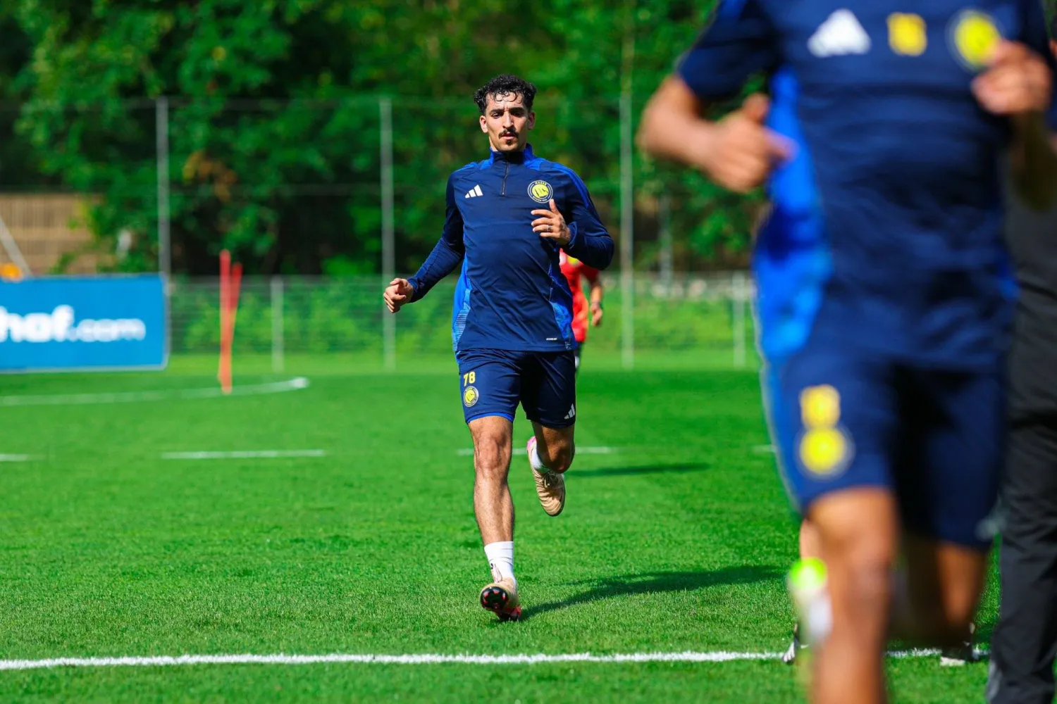 نادر الشراري في تدريبات النصر (نادي النصر)