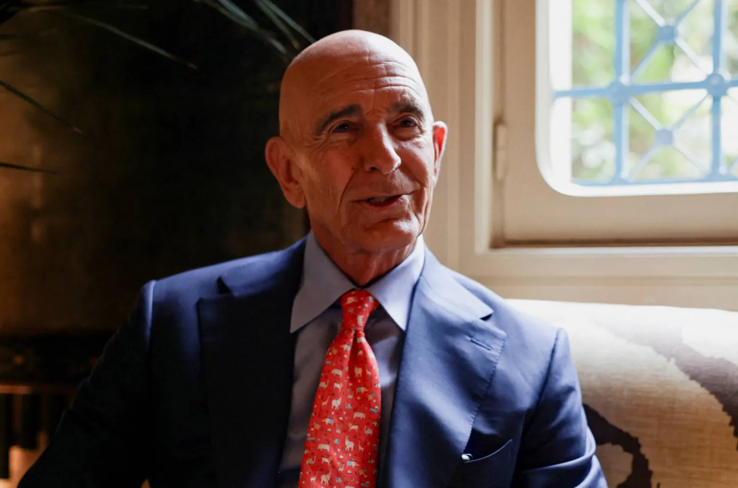 US Ambassador to Türkiye and Special Envoy for Syria Thomas Barrack attends an interview with Reuters in Beirut, Lebanon July 22, 2025. REUTERS/Emilie Madi