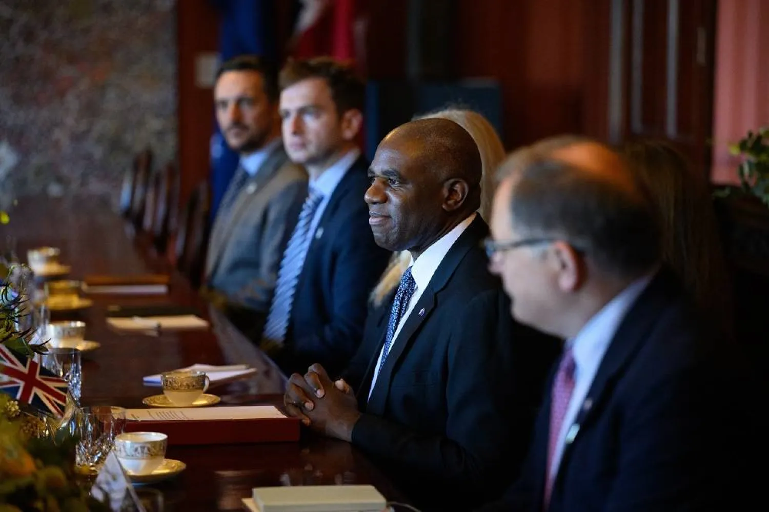UK Secretary of State for Foreign, Commonwealth and Development Affairs David Lammy during a bilateral meeting with Australian Foreign Minister Penny Wong (Not Pictured), at Admiralty House during the Australia-UK Ministerial Consultations (AUKMIN), in Sydney, Australia, 25 July 2025. (EPA)