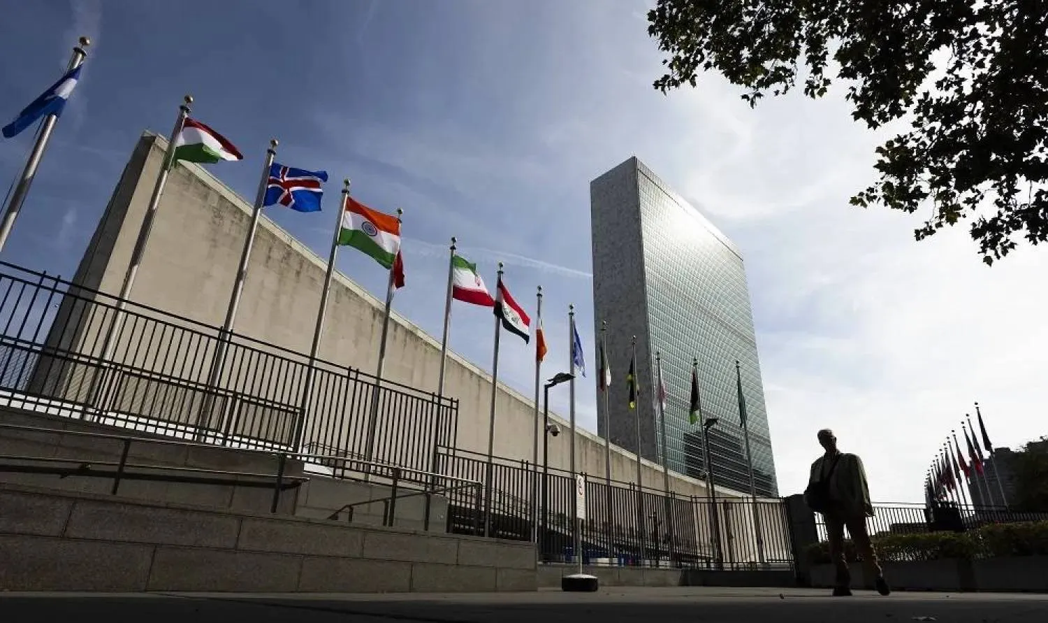 A person walks past the United Nations Headquarters in New York, New York, USA, 19 September 2024. (EPA)