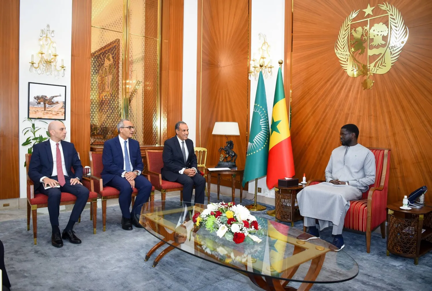 وزير الخارجية المصري خلال لقاء الرئيس السنغالي (الخارجية المصرية)