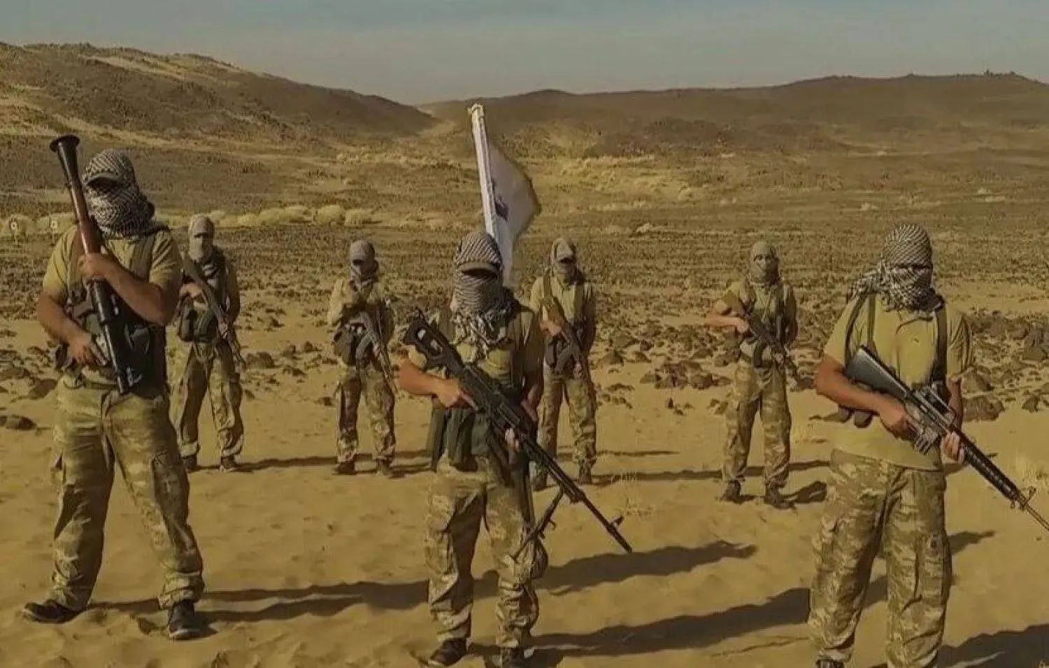 لقطة من فيديو متداول تعلن فيه حركة «حسم» عزمها عودة عملياتها في مصر