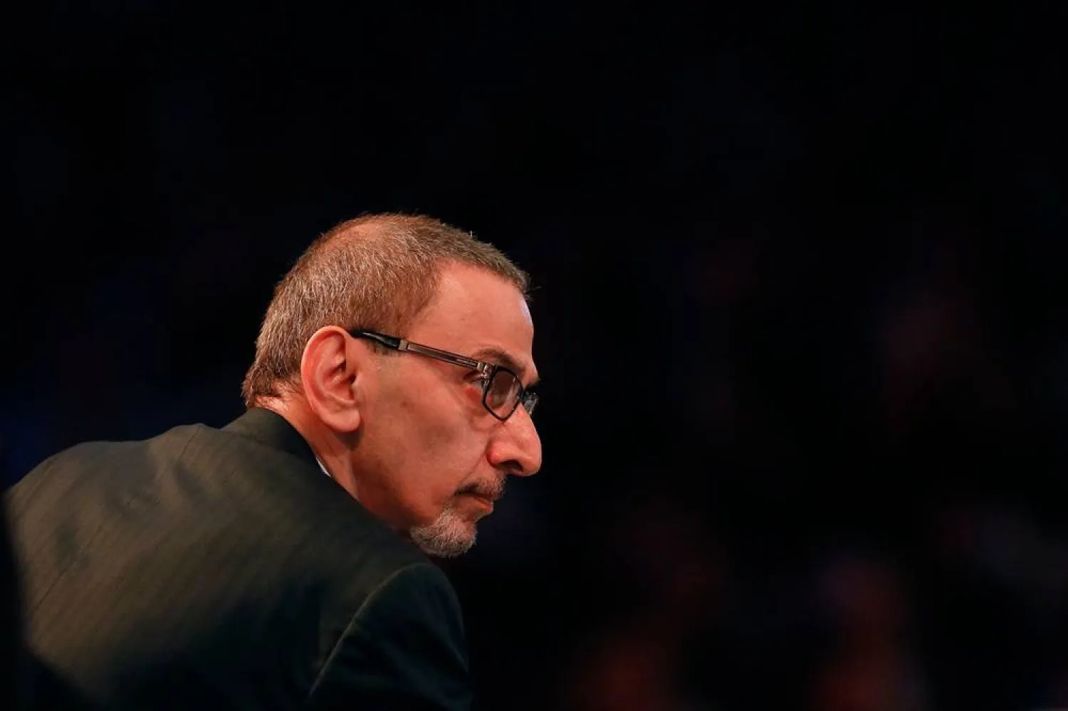 Lebanese artist Ziad Rahbani performs at the Beiteddine Palace in Lebanon's Chouf mountains, south of the capital Beirut, during the Beiteddine International Art Festival on July 12, 2018. (AFP)