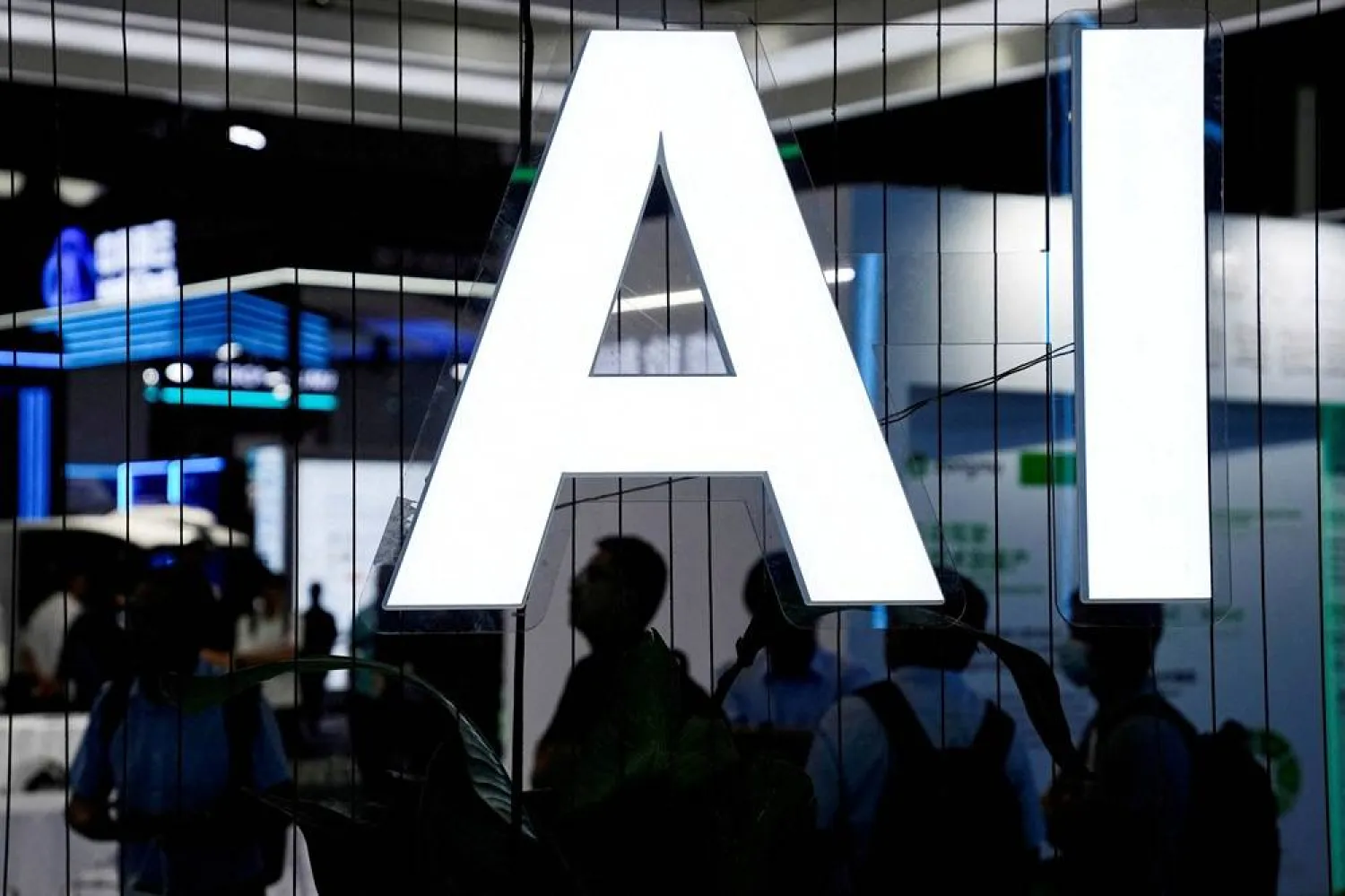 An AI (Artificial Intelligence) sign is seen at the World Artificial Intelligence Conference (WAIC) in Shanghai, China July 6, 2023. (Reuters) 