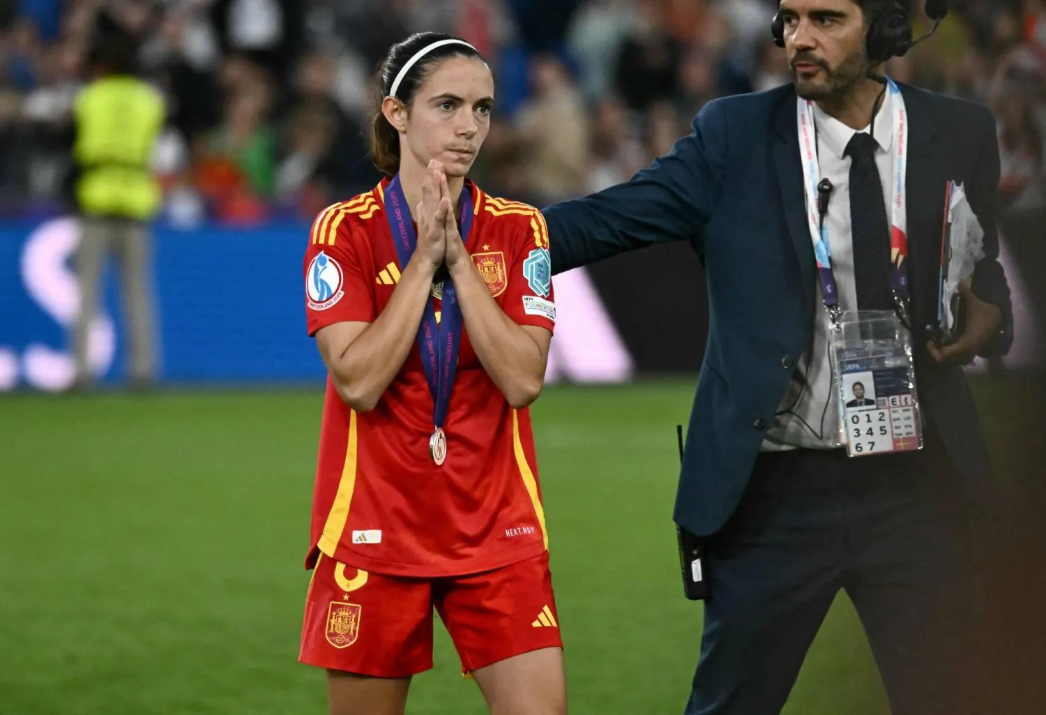  أيتانا بونماتي صانعة ألعاب منتخب إسبانيا (أ.ف.ب)