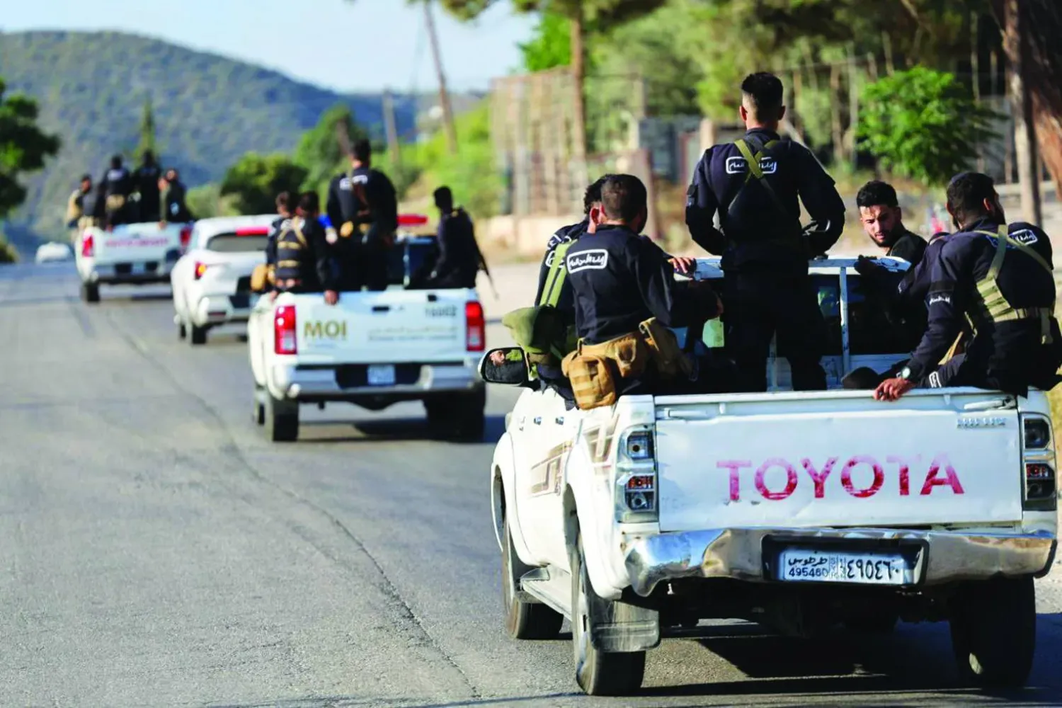 Suriye'nin batısındaki kıyı bölgelerinde daha önce düzenlenen operasyonlara katılan İç Güvenlik Güçleri üyeleri (Suriye İçişleri Bakanlığı)