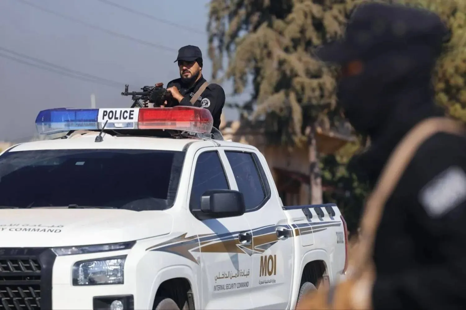 A member of the Syrian security forces deployed along the coast in western Syria. (Interior Ministry file)