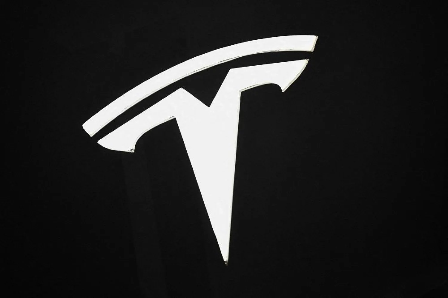 The Tesla logo is seen at the company's stand during the World Artificial Intelligence Conference (WAIC) at the Shanghai World Expo and Convention Center in Shanghai on July 28, 2025. (AFP) 