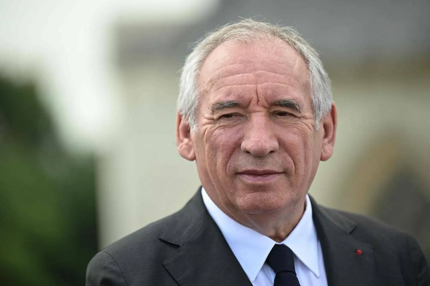 France's Prime Minister Francois Bayrou looks on at the Angers' castle during a visit in Angers, western France, on July 24, 2025. (AFP)