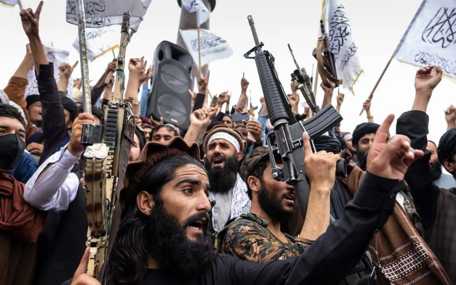 عناصر من «طالبان» خارج العاصمة كابل (متداولة)