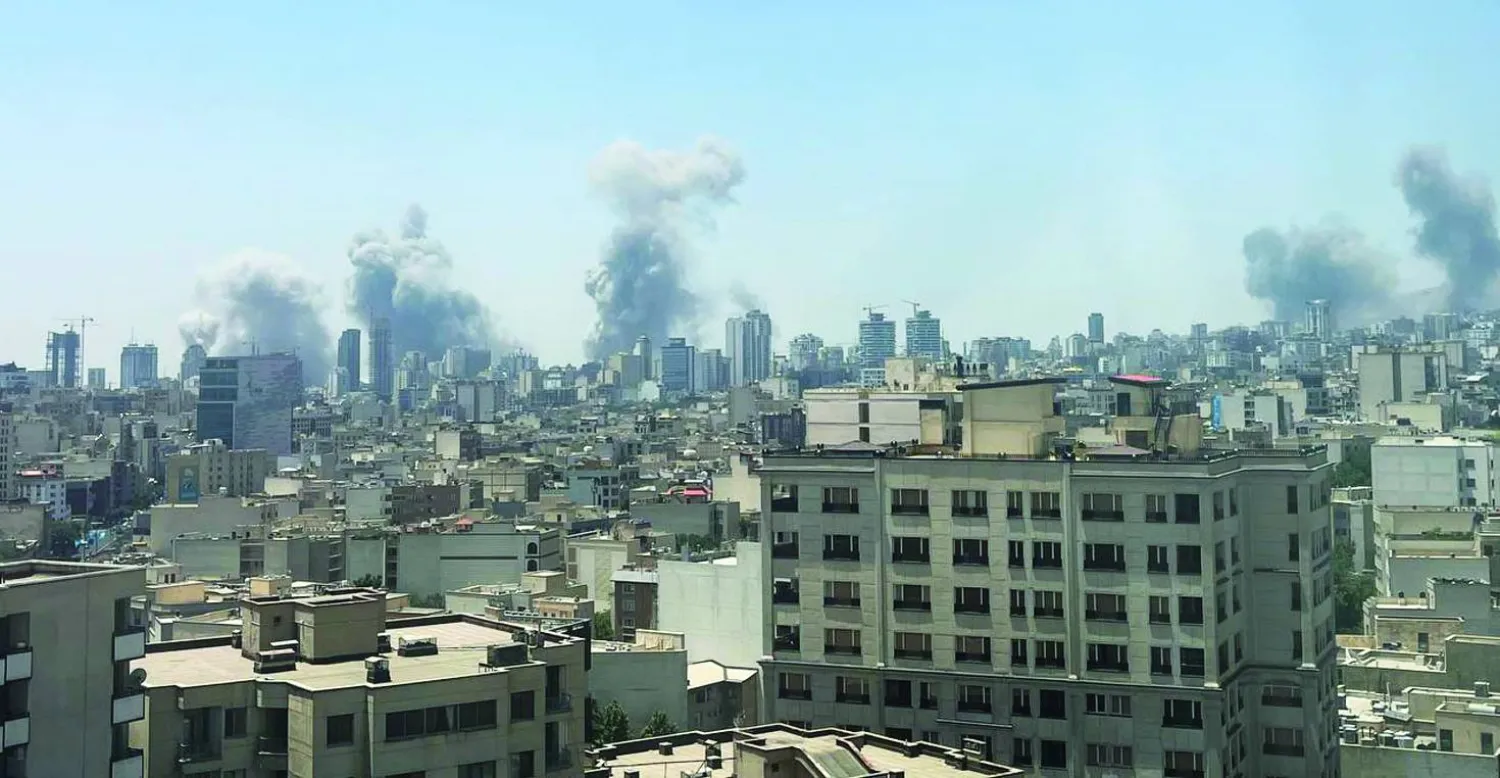 قصف إسرائيلي على شمال طهران في 22 يونيو الماضي (تلغرام)