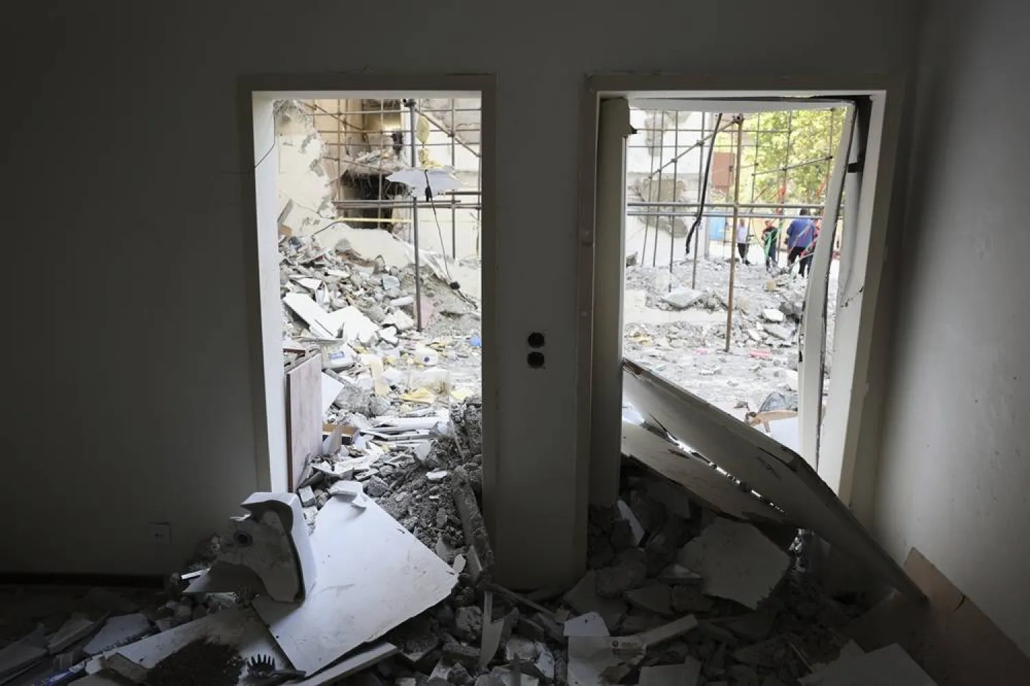Damage from a deadly June 13 Israeli airstrike is seen in a building at a residential compound in Tehran, Iran, on Saturday, July 19, 2025. (AP) 