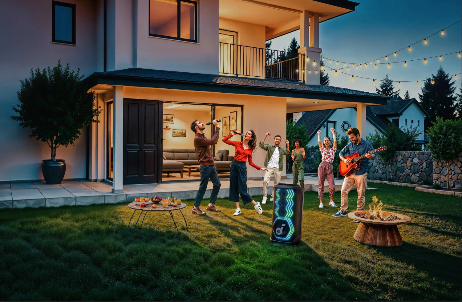 مكبر صوت في قلب الحفلات