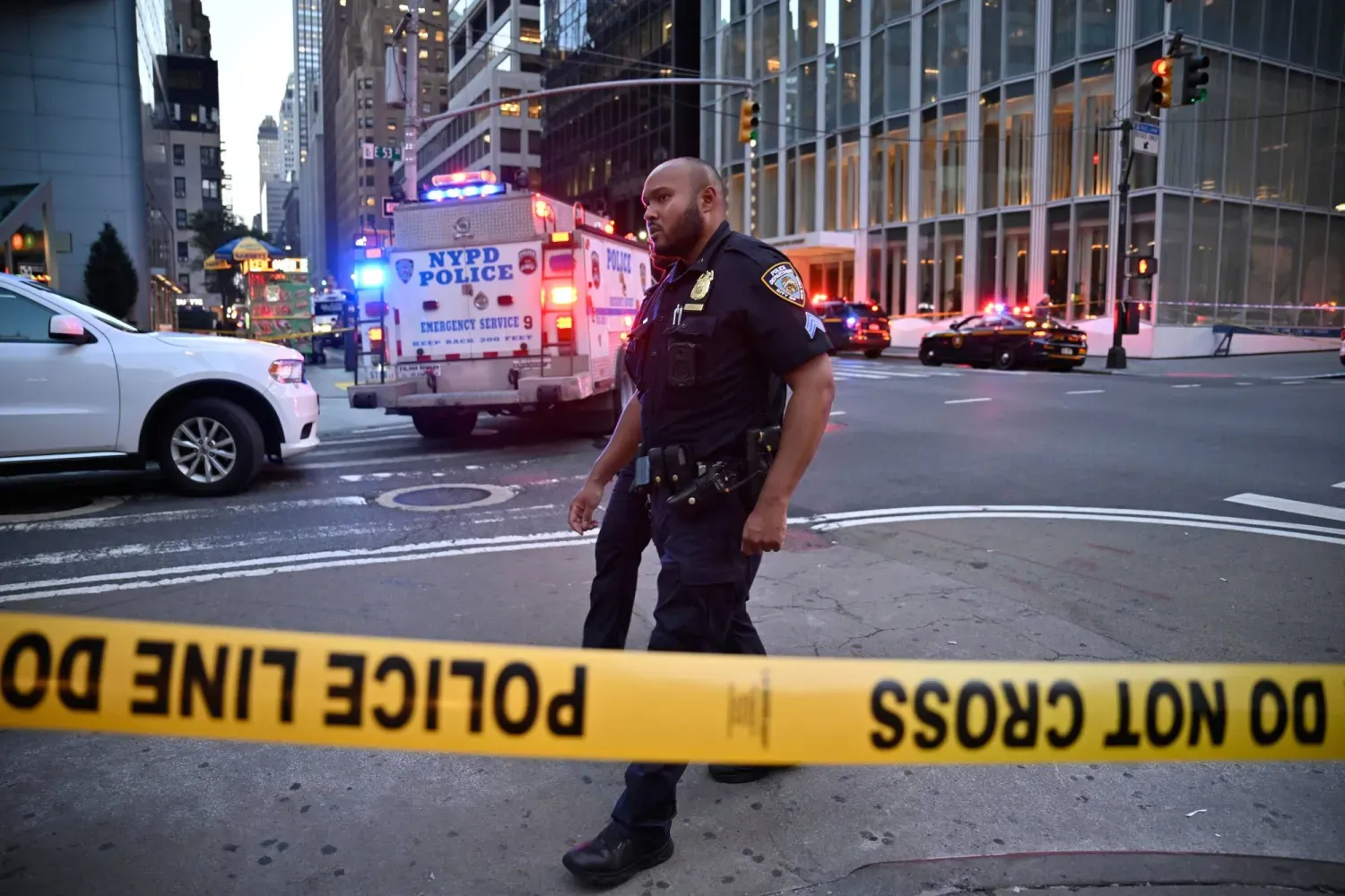 Manhattan'ın merkezindeki silahlı saldırının gerçekleştiği bölge (EPA)